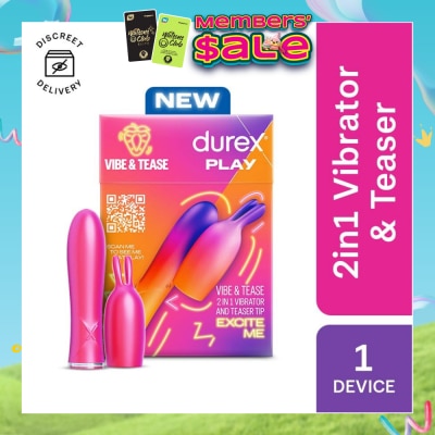 DUREX - Play 2 In 1 Vibrator And Teaser Tip Toy 1s