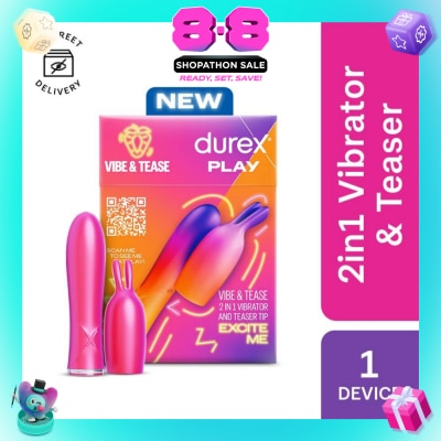 DUREX - Play 2 In 1 Vibrator And Teaser Tip Toy 1s