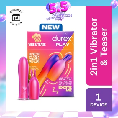 DUREX - Play 2 In 1 Vibrator And Teaser Tip Toy 1s