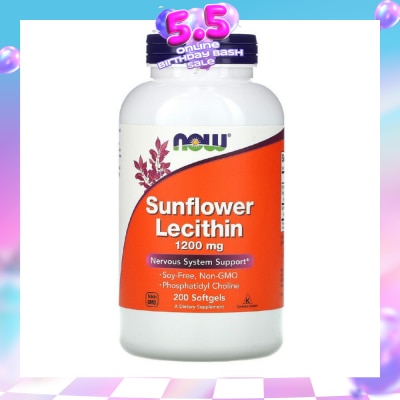 NOW - Sunflower Lecithin 1200mg Softgel 200s