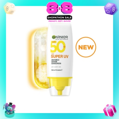 GARNIER - Super UV Invisible Serum Sunscreen SPF50+ (with Vitamin C) 30ml