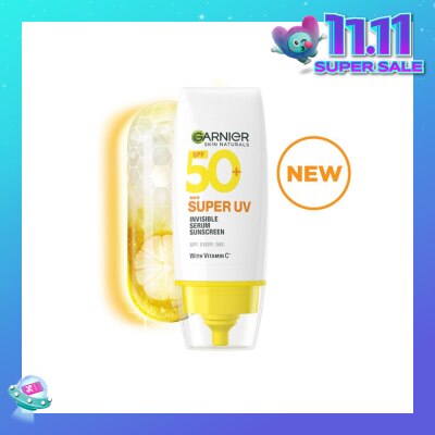 GARNIER Super UV Invisible Serum Sunscreen SPF50+ (with Vitamin C) 30ml