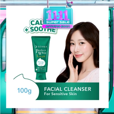 SENKA Perfect Whip Gentle Calming Cica Low pH Beauty Cleansing Foam 100g image