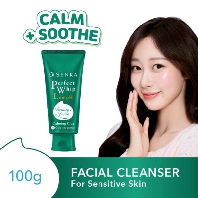 SENKA Perfect Whip Gentle Calming Cica Low pH Beauty Cleansing Foam 100g image