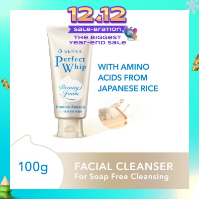 SENKA Perfect Whip Amino Charge Beauty Cleansing Foam (Gentle On Sensitive Skin) 100g