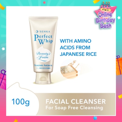 SENKA Perfect Whip Amino Charge Beauty Cleansing Foam (Gentle On Sensitive Skin) 100g