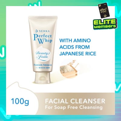 SENKA Perfect Whip Amino Charge Beauty Cleansing Foam (Gentle On Sensitive Skin) 100g