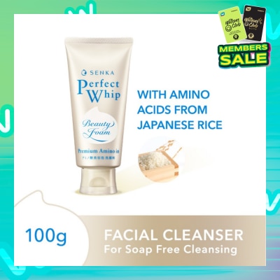 SENKA Perfect Whip Amino Charge Beauty Cleansing Foam (Gentle On Sensitive Skin) 100g