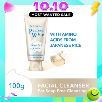 SENKA Perfect Whip Amino Charge Beauty Cleansing Foam (Gentle On Sensitive Skin) 100g image