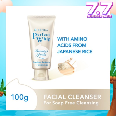 SENKA Perfect Whip Amino Charge Beauty Cleansing Foam (Gentle On Sensitive Skin) 100g
