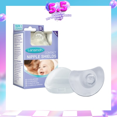 LANSINOH - Contact Nipple Shield With Case (2X20mm) (Expiry: Oct`2026)