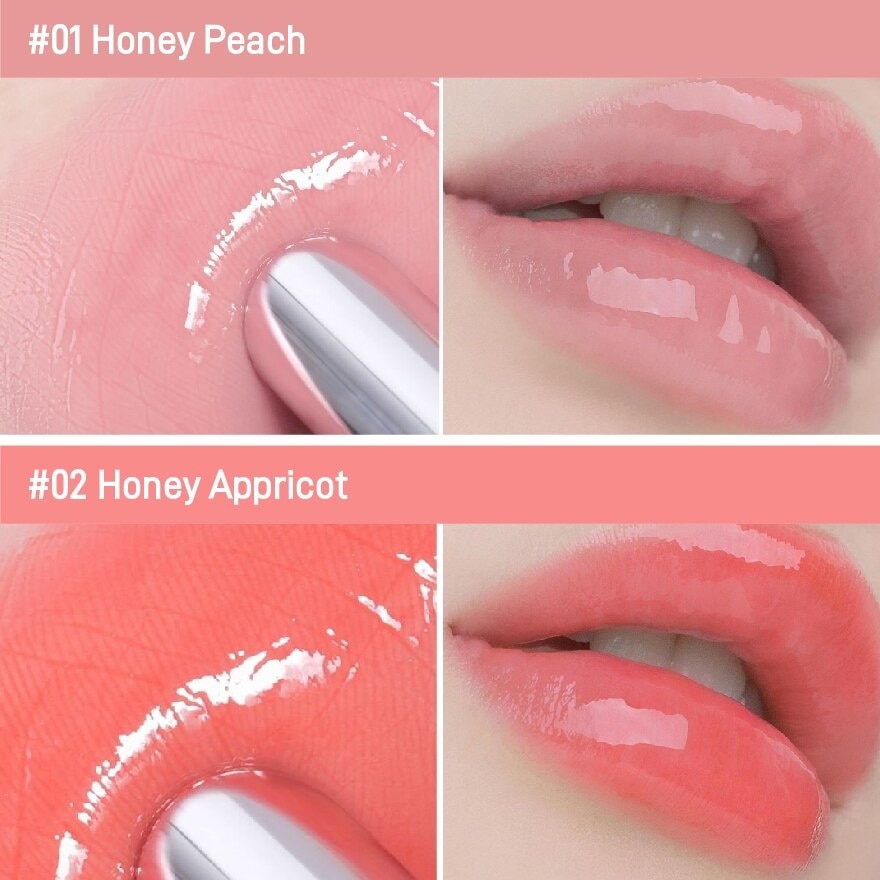 Crystal Glam Balm (01 Honey Peach) Honey Like Glow To Create Soft And Supple Lips 3g