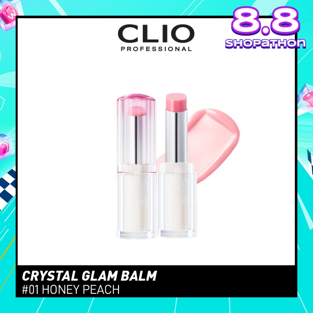 Crystal Glam Balm (01 Honey Peach) Honey Like Glow To Create Soft And Supple Lips 3g