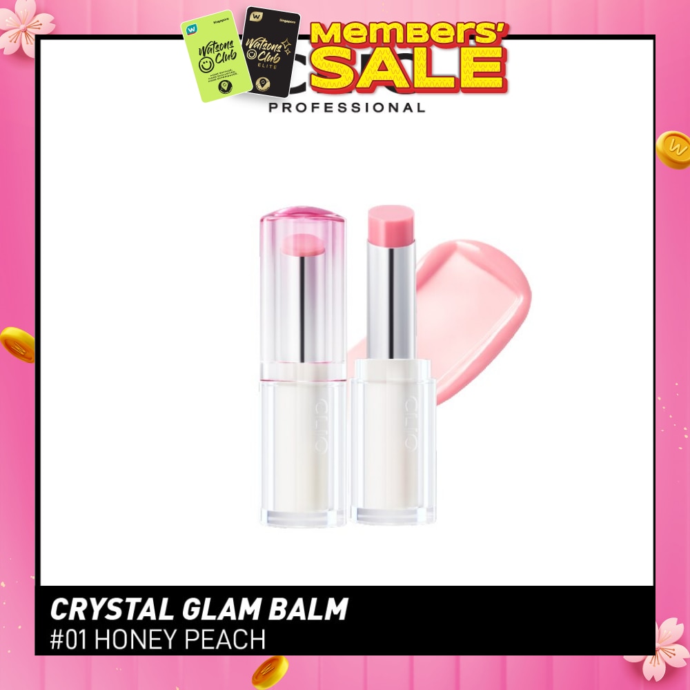 Crystal Glam Balm (01 Honey Peach) Honey Like Glow To Create Soft And Supple Lips 3g
