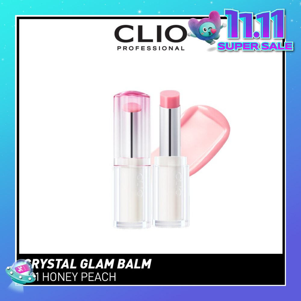 Crystal Glam Balm (01 Honey Peach) Honey Like Glow To Create Soft And Supple Lips 3g