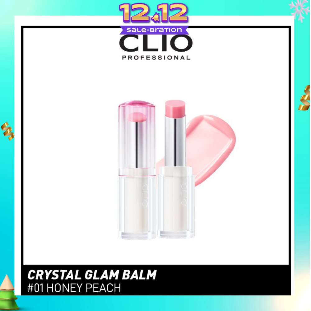 Crystal Glam Balm (01 Honey Peach) Honey Like Glow To Create Soft And Supple Lips 3g