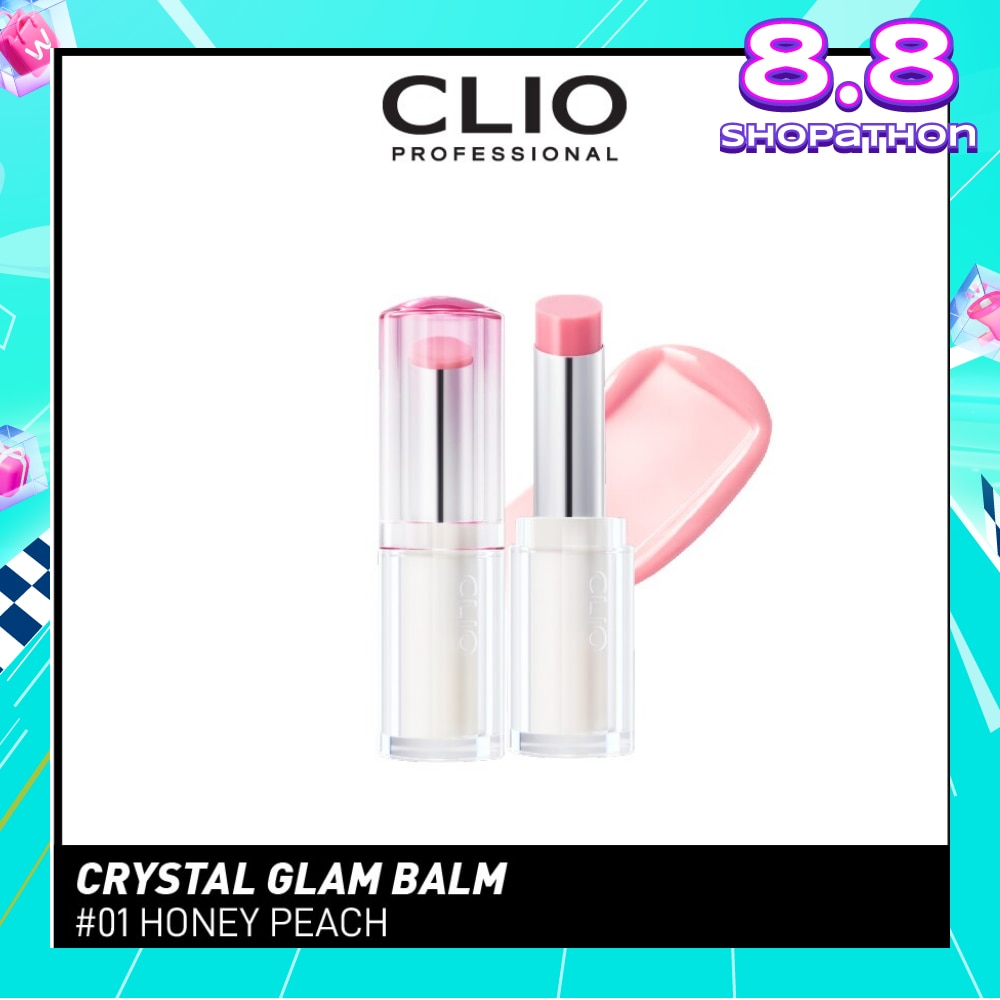 Crystal Glam Balm (01 Honey Peach) Honey Like Glow To Create Soft And Supple Lips 3g