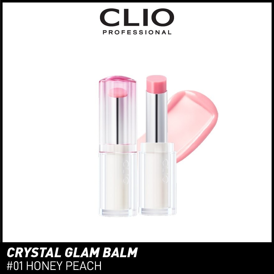 Crystal Glam Balm (01 Honey Peach) Honey Like Glow To Create Soft And Supple Lips 3g