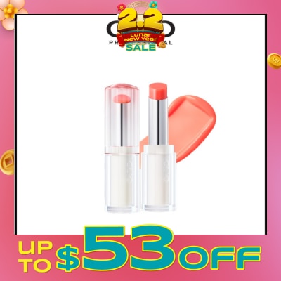 CLIO Crystal Glam Balm (02 Honey Apricot) Honey Like Glow To Create Soft And Supple Lips 3g (Expiry: Nov`2026)