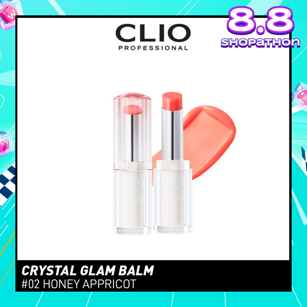 Crystal Glam Balm (02 Honey Apricot) Honey Like Glow To Create Soft And Supple Lips 3g