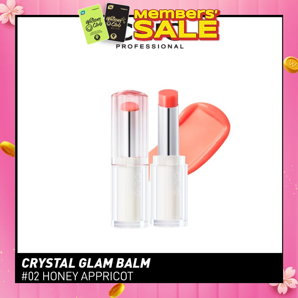Crystal Glam Balm (02 Honey Apricot) Honey Like Glow To Create Soft And Supple Lips 3g (Expiry: Nov`2026)