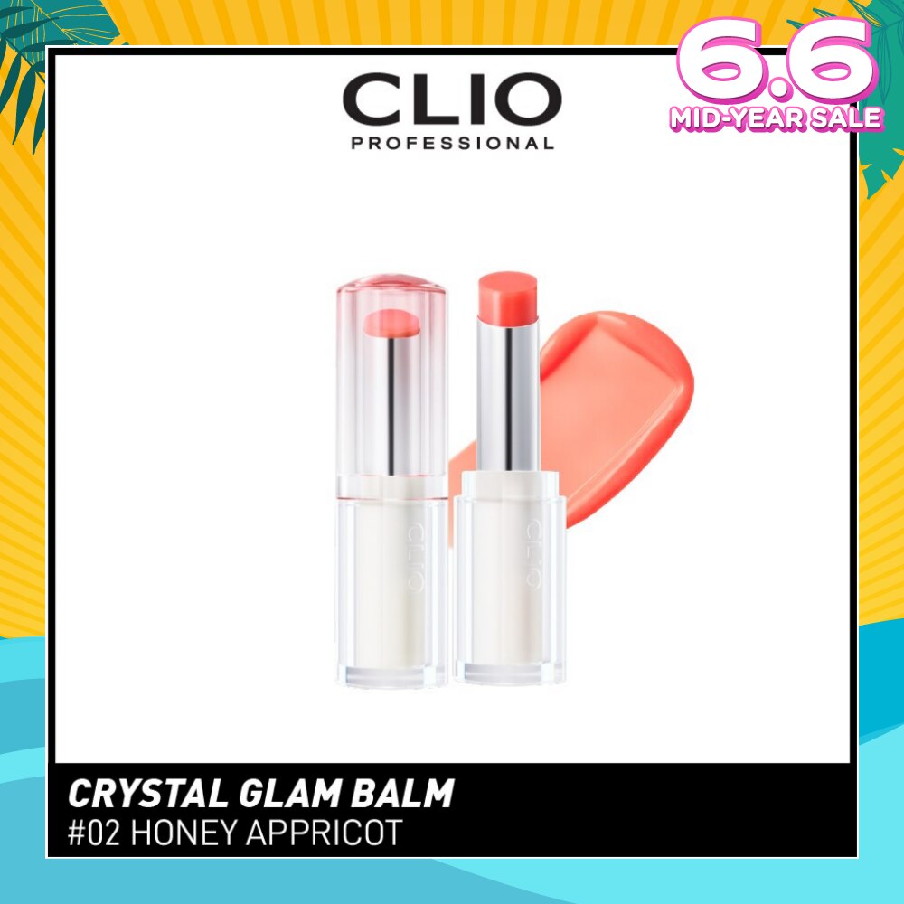Crystal Glam Balm (02 Honey Apricot) Honey Like Glow To Create Soft And Supple Lips 3g
