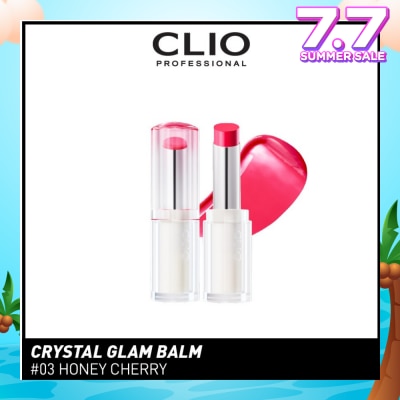 CLIO Crystal Glam Balm (03 Honey Cherry) Honey Like Glow To Create Soft And Supple Lips 3g