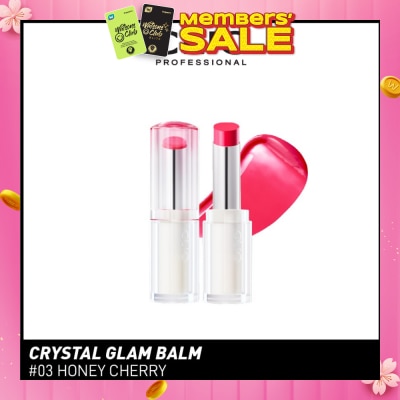 CLIO Crystal Glam Balm (03 Honey Cherry) Honey Like Glow To Create Soft And Supple Lips 3g