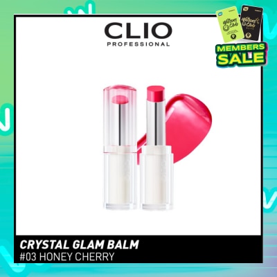 CLIO Crystal Glam Balm (03 Honey Cherry) Honey Like Glow To Create Soft And Supple Lips 3g