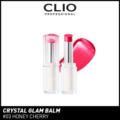 CLIO Crystal Glam Balm (03 Honey Cherry) Honey Like Glow To Create Soft And Supple Lips 3g