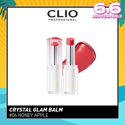 CLIO Crystal Glam Balm (04 Honey Apple) Honey Like Glow To Create Soft And Supple Lips 3g
