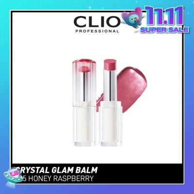 CLIO Crystal Glam Balm (05 Honey Raspberry) Honey Like Glow To Create Soft And Supple Lips 3g