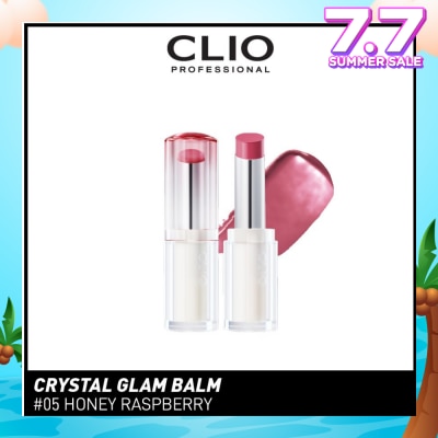 CLIO Crystal Glam Balm (05 Honey Raspberry) Honey Like Glow To Create Soft And Supple Lips 3g