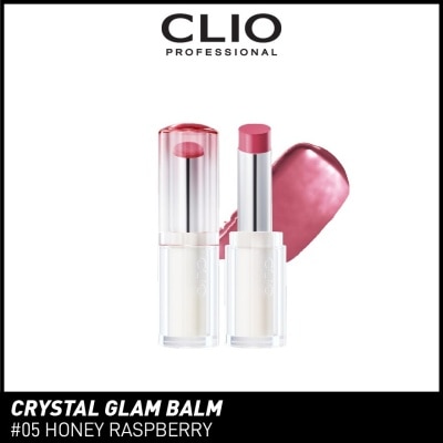 CLIO Crystal Glam Balm (05 Honey Raspberry) Honey Like Glow To Create Soft And Supple Lips 3g