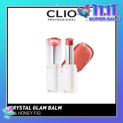 CLIO Crystal Glam Balm (06 Honey Fig) Honey Like Glow To Create Soft And Supple Lips 3g