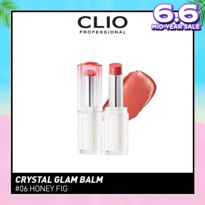 CLIO Crystal Glam Balm (06 Honey Fig) Honey Like Glow To Create Soft And Supple Lips 3g