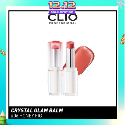 CLIO Crystal Glam Balm (06 Honey Fig) Honey Like Glow To Create Soft And Supple Lips 3g