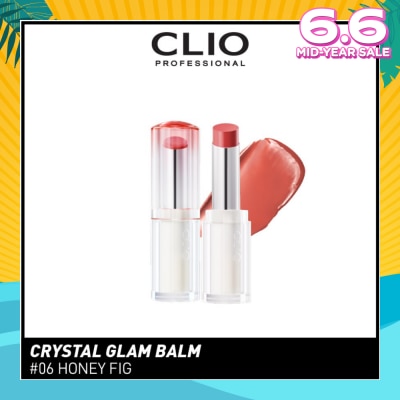CLIO Crystal Glam Balm (06 Honey Fig) Honey Like Glow To Create Soft And Supple Lips 3g