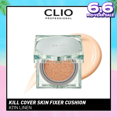 CLIO Kill Cover Skin Fixer Cushion 21N Linen Spf50+ Pa+++ 30g