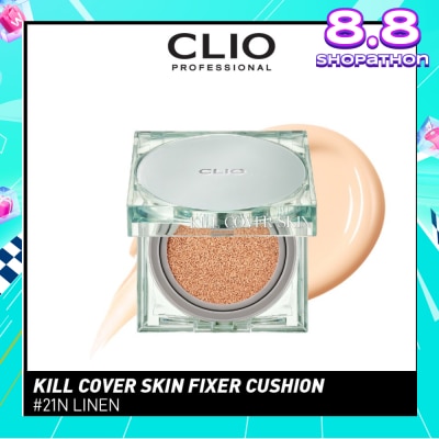 CLIO Kill Cover Skin Fixer Cushion 21N Linen Spf50+ Pa+++ 30g