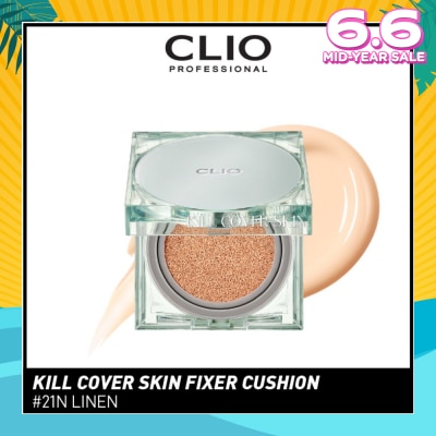 CLIO Kill Cover Skin Fixer Cushion 21N Linen Spf50+ Pa+++ 30g