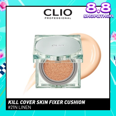 CLIO Kill Cover Skin Fixer Cushion 21N Linen Spf50+ Pa+++ 30g