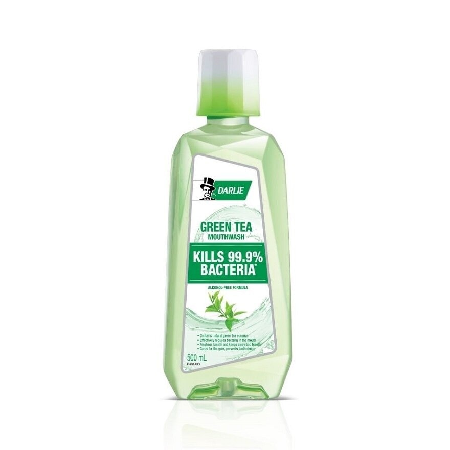 Mouthwash Non Alcohol Natural Green Tea Essence (Kills 99.9% Bacteria) 500ml