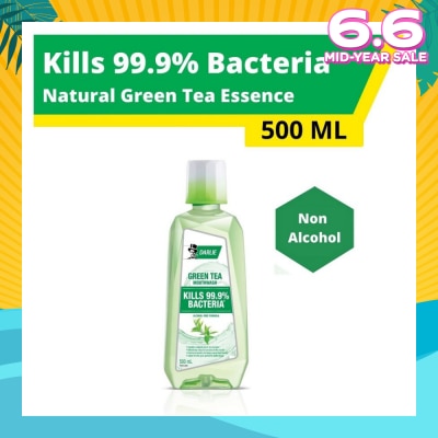 DARLIE Mouthwash Non Alcohol Natural Green Tea Essence (Kills 99.9% Bacteria) 500ml