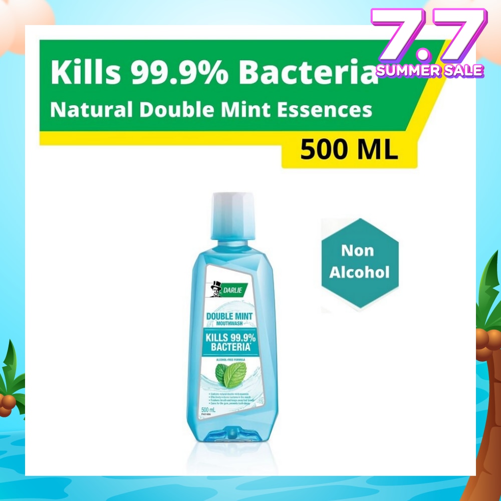 Mouthwash Non Alcohol Double Mint Essence (Kills 99.9% Bacteria) 500ml