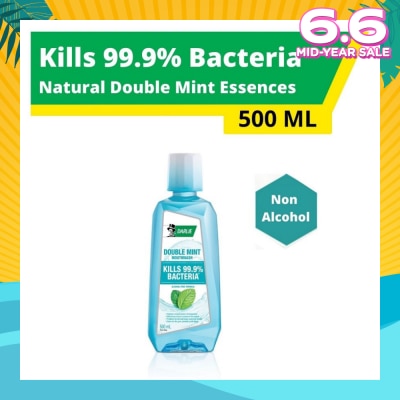 DARLIE Mouthwash Non Alcohol Double Mint Essence (Kills 99.9% Bacteria) 500ml