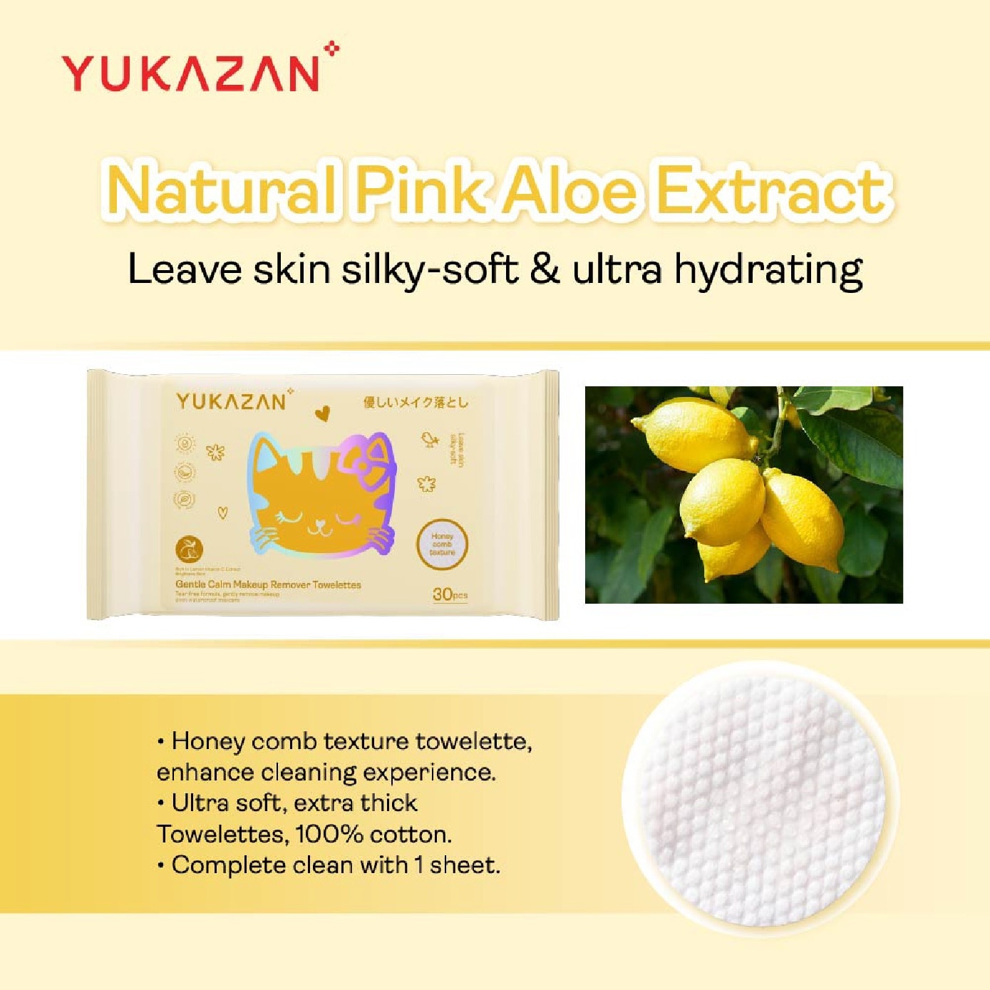 Gentle Calm Vitamin C Makeup Remover Towelettes 30s