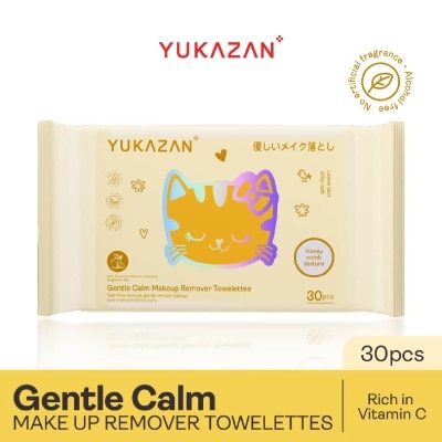YUKAZAN - Gentle Calm Vitamin C Makeup Remover Towelettes 30s