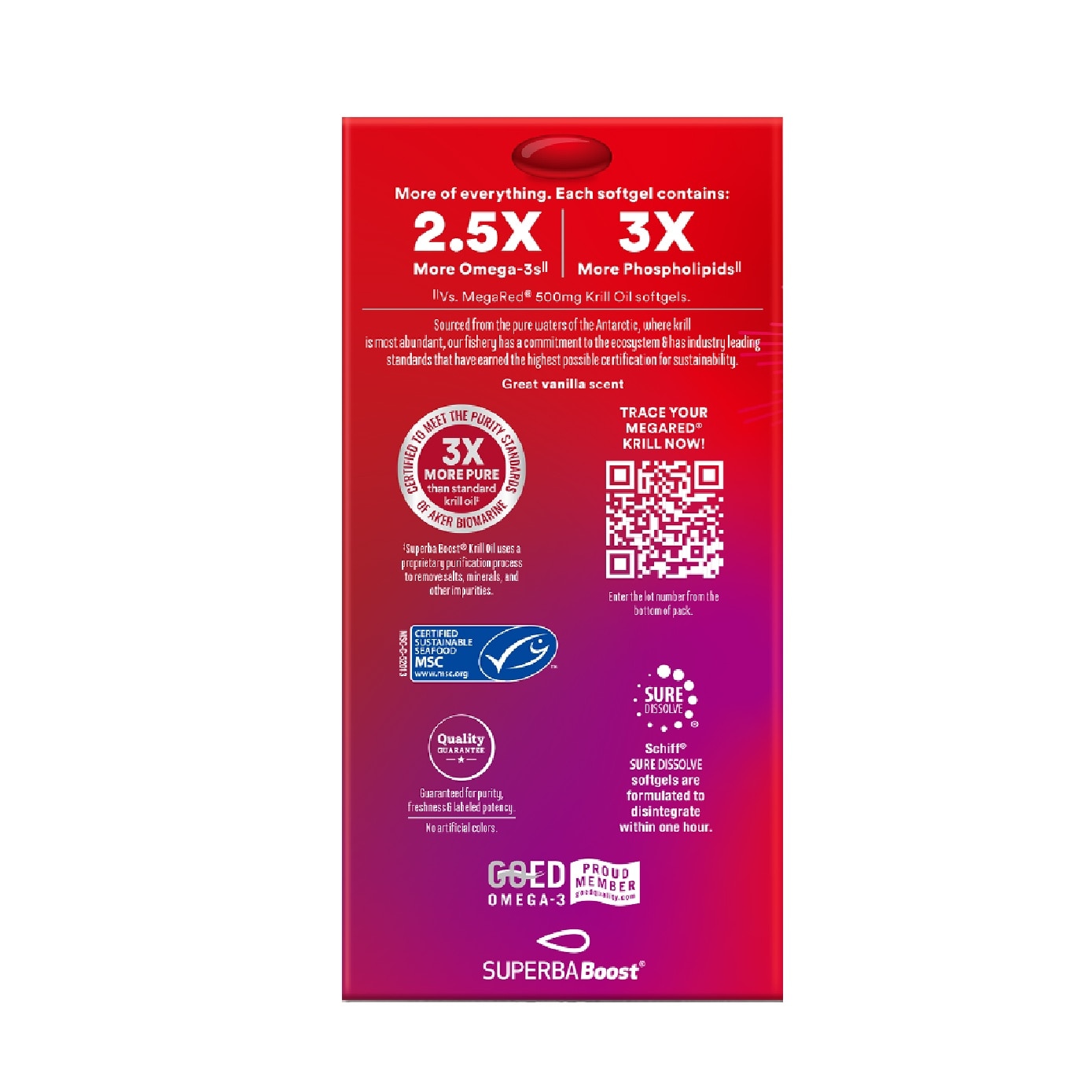 Omega 3 Krill Oil Ultra Concentrate Pro 1000mg Softgel 30s image