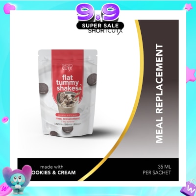SHORTCUTX - Flat Tummy Shakes Cookies & Cream Meal Replacement Powder 7s image